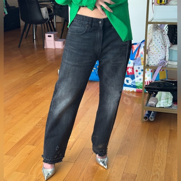 R13 Black Distressed Women Jeans - Picture 2 of 7